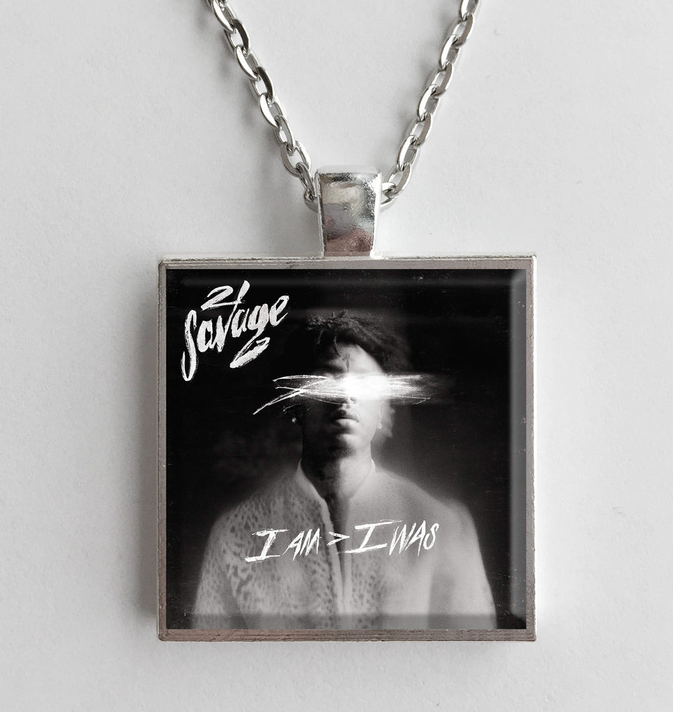 21 Savage - I Am > I Was - Album Cover Art Pendant Necklace - Hollee