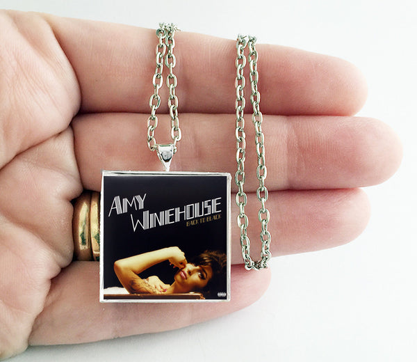 Amy Winehouse - Back to Black - Album Cover Art Pendant Necklace - Hollee