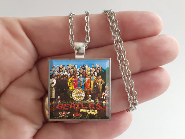The Beatles - Sgt. Pepper's Lonely Hearts Club Band - Album Cover Art Pendant Necklace - Hollee