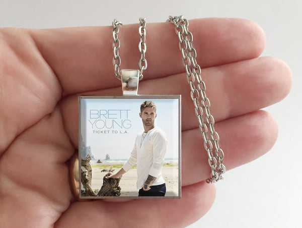 Brett Young - Ticket to L.A. - Album Cover Art Pendant Necklace - Hollee