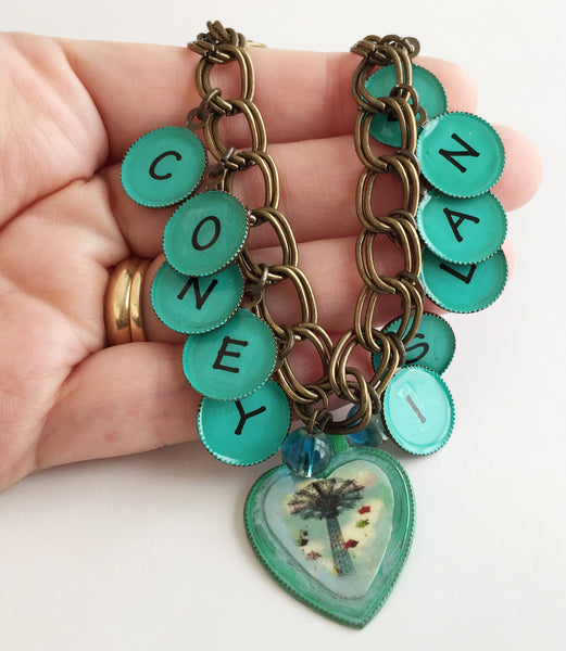 Coney Island NY Parachute Jump Charm Bracelet - Hollee
