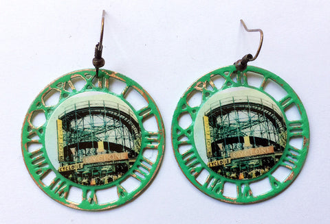 Coney Island Brooklyn Cyclone Rollercoaster Earrings - Hollee