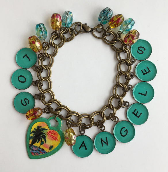 Los Angeles California Souvenir Dangly Charm Bracelet - Hollee