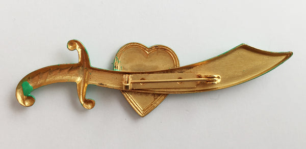 Luna Park Coney Island Souvenir Enamel Sword Pin - Hollee