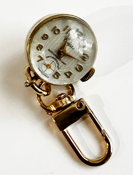 Vintage Mechanical Two Sided Watch Bag Charm