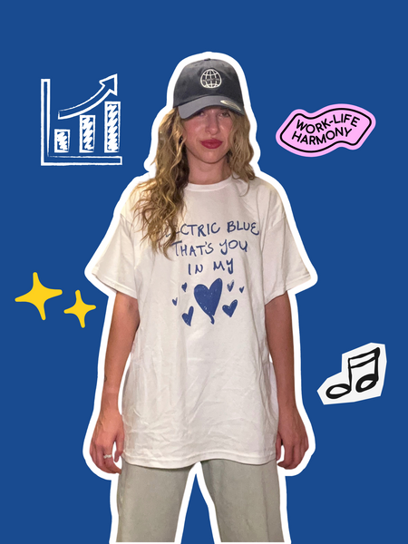 Kirsten Izer Electric Blue Tee Shirt
