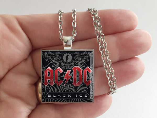AC/DC - Black Ice- Album Cover Art Pendant Necklace