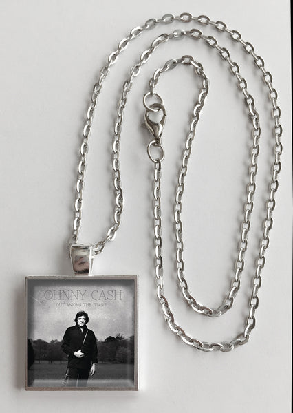 Johnny Cash - Out Among the Stars - Album Cover Art Pendant Necklace