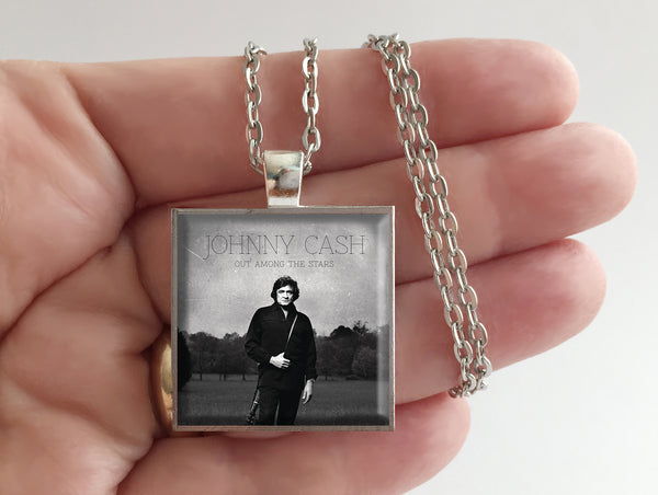 Johnny Cash - Out Among the Stars - Album Cover Art Pendant Necklace