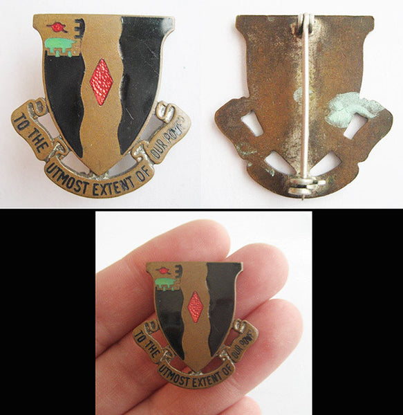 Vintage U.S. 60th Infantry Regiment Brass Enamel Military Pin - Hollee