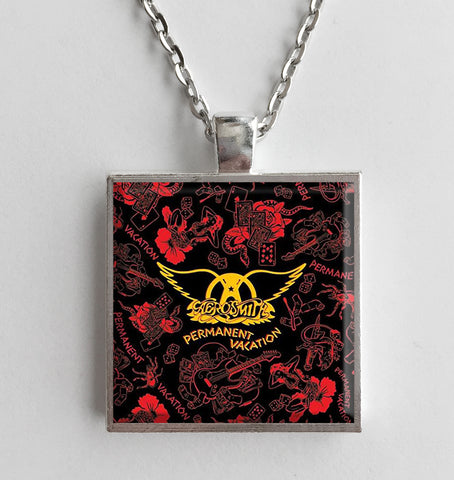 Aerosmith - Permanent Vacation - Album Cover Art Pendant Necklace - Hollee