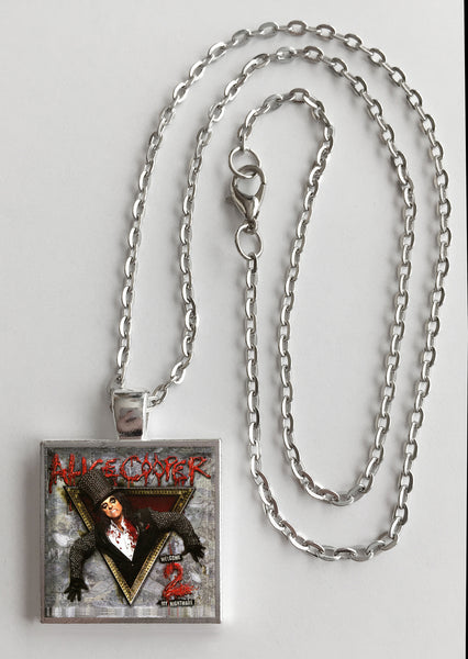 Alice Cooper - Welcome 2 My Nightmare - Album Cover Art Pendant Necklace - Hollee