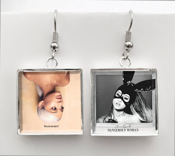 Ariana Grande - Sweetener & Dangerous Woman - Album Cover Art Earrings - Hollee