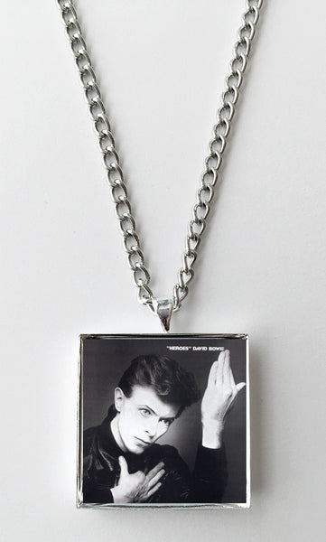 David Bowie - Heroes - Album Cover Art Pendant Necklace - Hollee