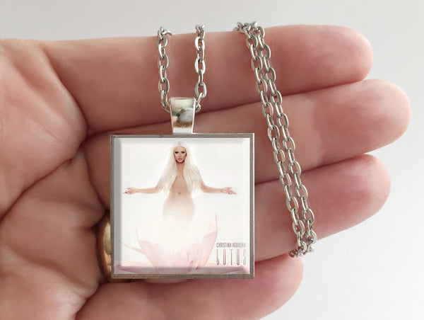 Christina Aguilera - Lotus - Album Cover Art Pendant Necklace - Hollee