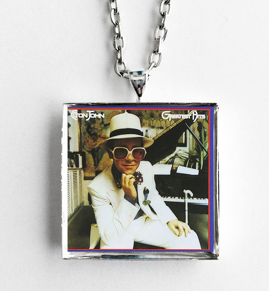 Elton John - Greatest Hits - Album Cover Art Pendant Necklace - Hollee