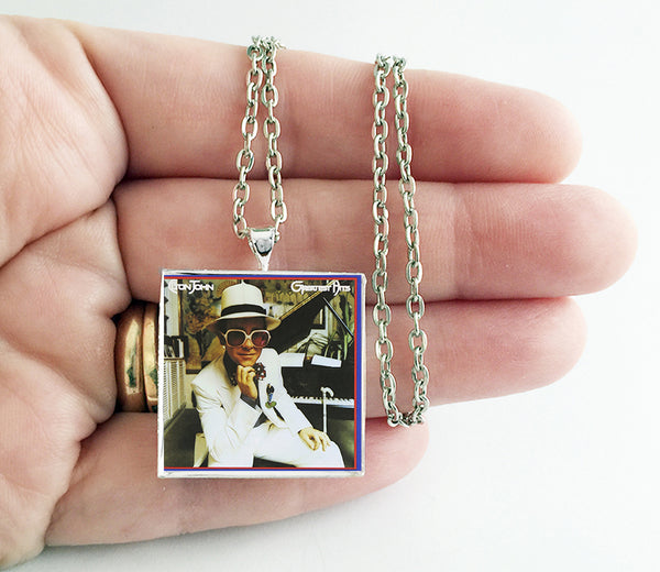 Elton John - Greatest Hits - Album Cover Art Pendant Necklace - Hollee