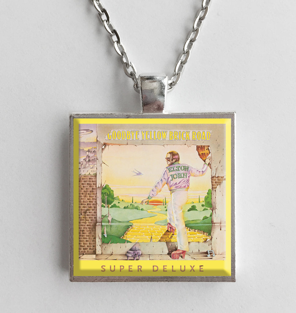 Elton John - Goodbye Yellow Brick Road - Album Cover Art Pendant Necklace - Hollee