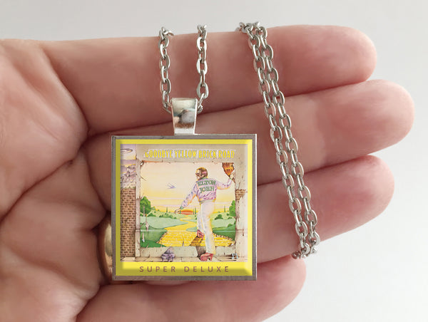 Elton John - Goodbye Yellow Brick Road - Album Cover Art Pendant Necklace - Hollee