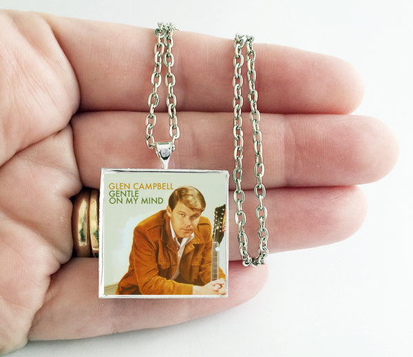 Glen Campbell - Gentle on My Mind - Album Cover Art Pendant Necklace - Hollee