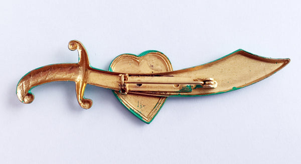Asbury Park NJ Souvenir Enamel Sword Pin - Hollee
