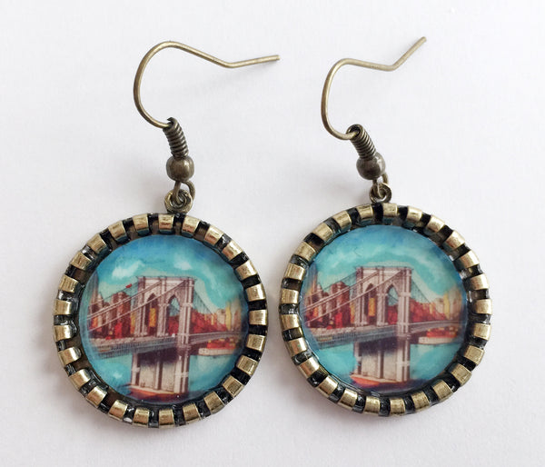 Brooklyn Bridge New York Earrings - Hollee