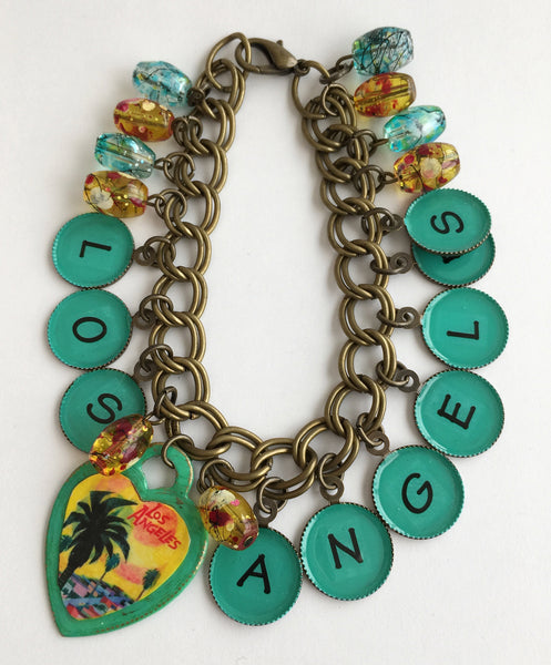 Los Angeles California Souvenir Dangly Charm Bracelet - Hollee