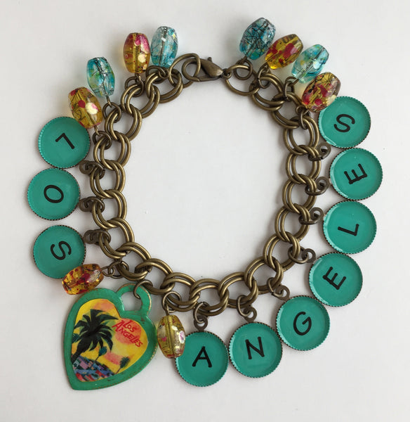 Los Angeles California Souvenir Dangly Charm Bracelet - Hollee
