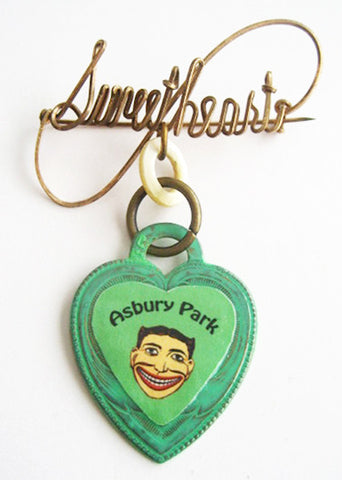 Asbury Park NJ Tillie Face Souvenir Sweetheart Pin - Hollee