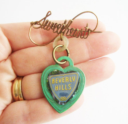 Beverly Hills California Souvenir Sweetheart Pin - Hollee