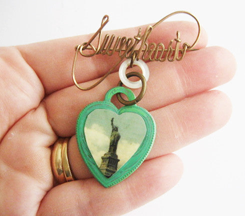 Statue of Liberty New York Souvenir Sweetheart Pin - Hollee