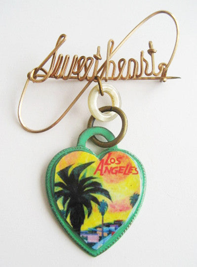 Los Angeles California Souvenir Sweetheart Pin - Hollee