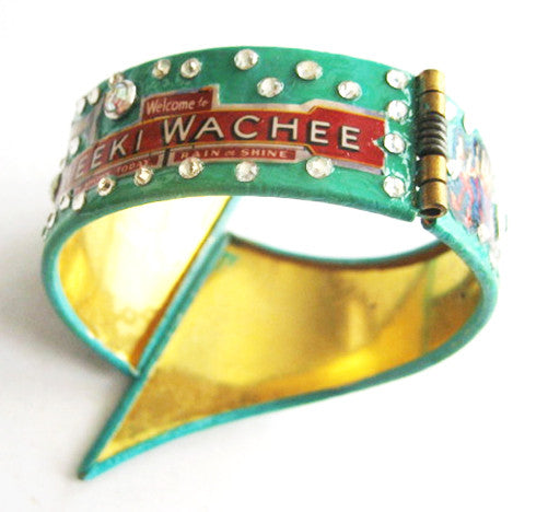 Weeki Wachee Retro Clamper Cuff Bracelet with Mermaids & Seahorses - Hollee
