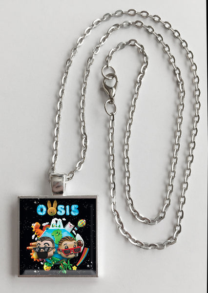 J. Balvin & Bad Bunny - Oasis - Album Cover Art Pendant Necklace - Hollee