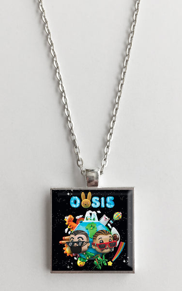 J. Balvin & Bad Bunny - Oasis - Album Cover Art Pendant Necklace - Hollee