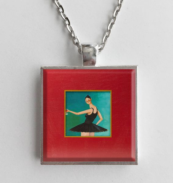 Kanye West - My Beautiful Dark Twisted Fantasy - Album Cover Art Pendant Necklace - Hollee