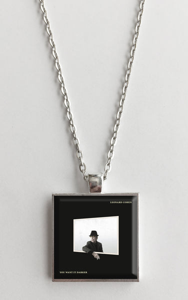 Leonard Cohen - You Want it Darker - Album Cover Art Pendant Necklace - Hollee