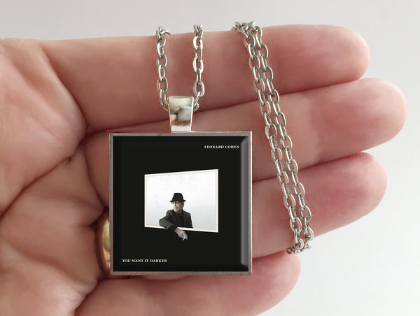 Leonard Cohen - You Want it Darker - Album Cover Art Pendant Necklace - Hollee