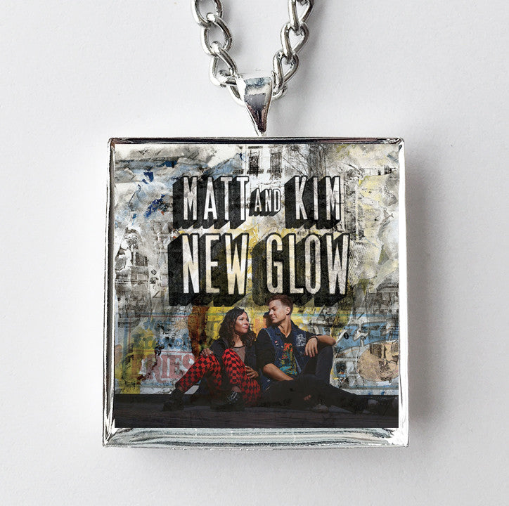 Matt and Kim - New Glow - Album Cover Art Pendant Necklace - Hollee