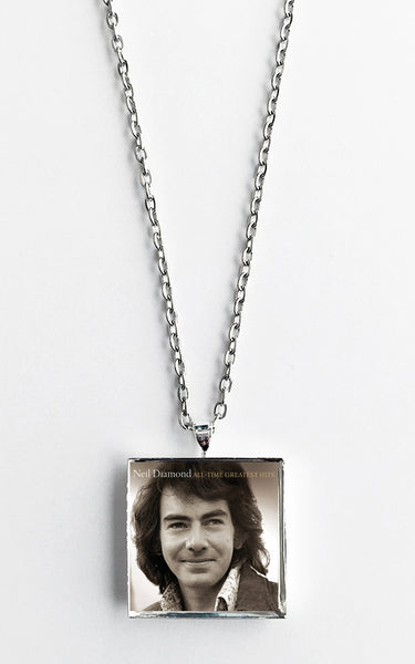 Neil Diamond - All Time Greatest Hits - Album Cover Art Pendant Necklace - Hollee