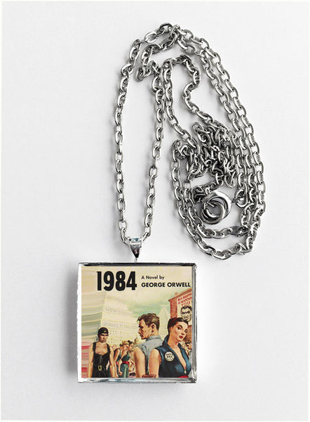 1984 - George Orwell - Book Cover Art Necklace - Hollee