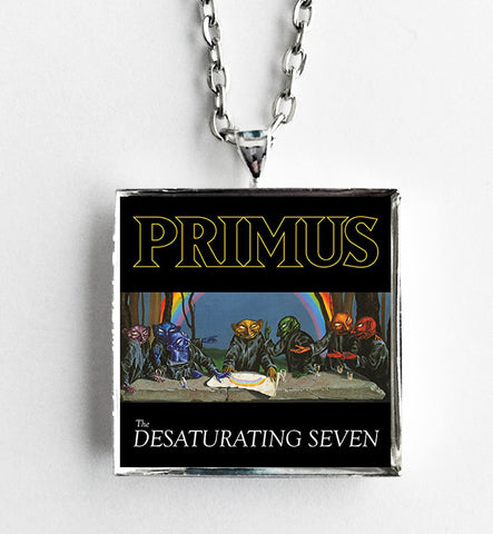 Primus - The Desaturating Seven - Album Cover Art Pendant Necklace - Hollee