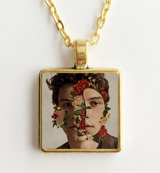 Shawn Mendes - The Album - Album Cover Art Pendant Necklace (Goldtone) - Hollee