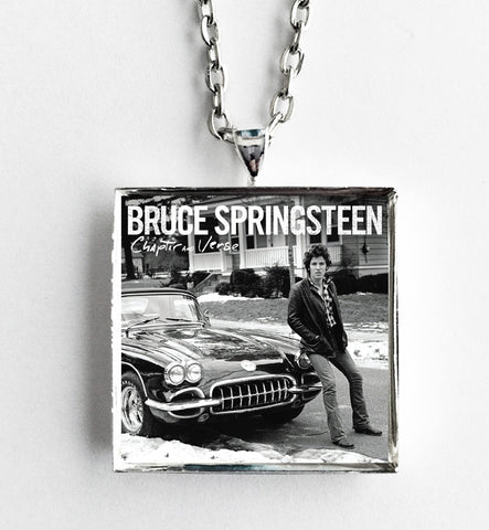 Bruce Springsteen - Chapter and Verse - Album Cover Art Pendant Necklace - Hollee