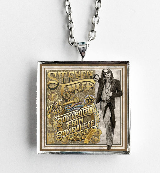Steven Tyler - We're All Somebody from Somewhere - Album Cover Art Pendant Necklace - Hollee