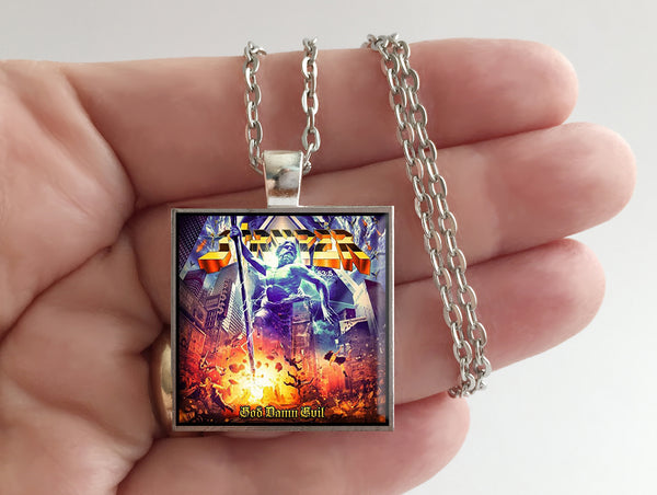 Stryper - God Damn Evil- Album Cover Art Pendant Necklace - Hollee