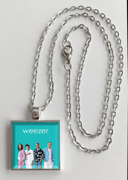 Weezer -  Teal Album - Album Cover Art Pendant Necklace - Hollee