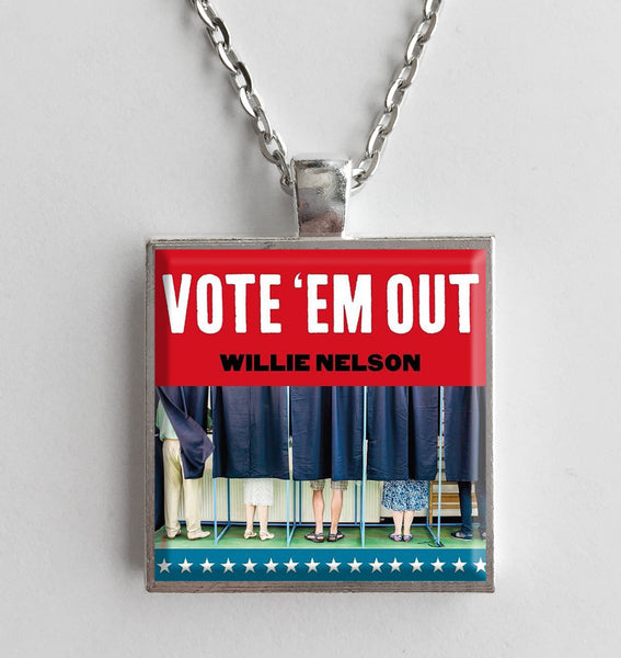Willie Nelson - Vote 'Em Out - Album Cover Art Pendant Necklace - Hollee